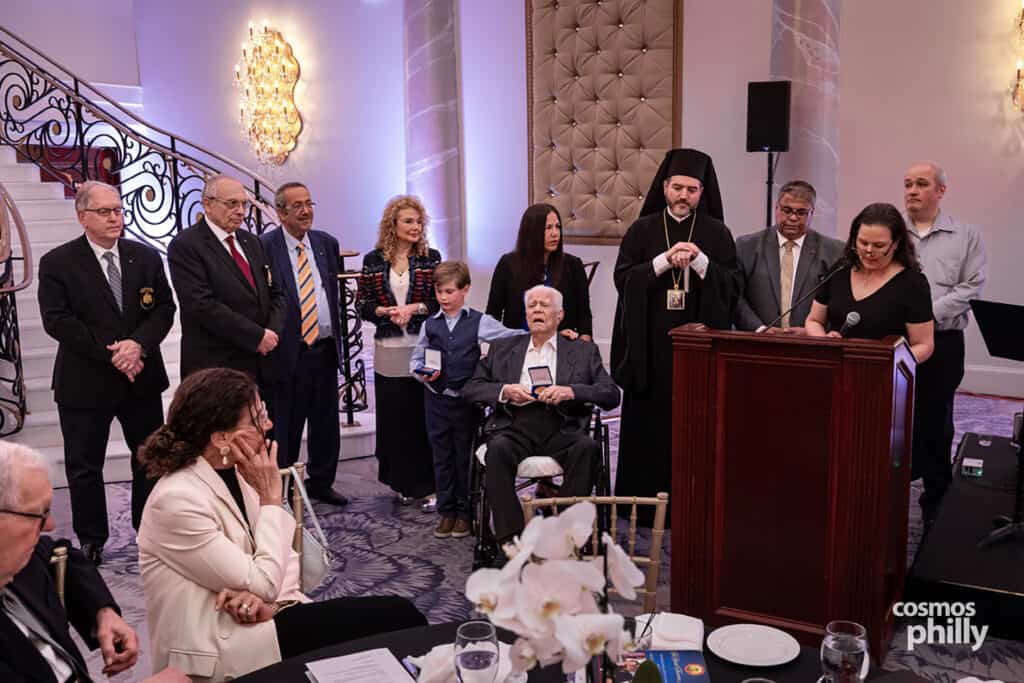 Attendees at the inaugural Saint Thomas Gala in Berlin, New Jersey, honoring George Kousoulis and the late Zoe Kousoulis on April 17, 2026.