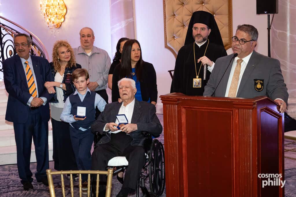 Guests gather at the inaugural Saint Thomas Gala honoring George Kousoulis and the late Zoe Kousoulis in Berlin, New Jersey, April 17, 2026.
