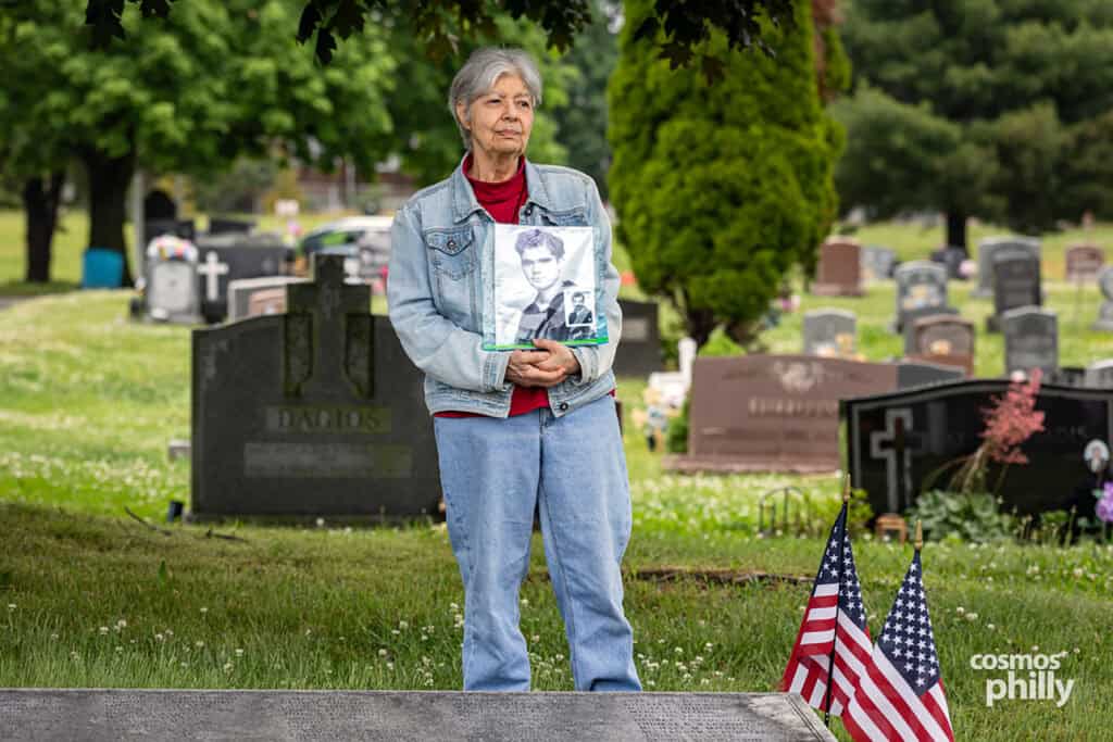 Greek American VFW Post Eleftheria members, veterans, and guests gather for a Memorial Day service at Fernwood Cemetery in Lansdowne, Pennsylvania, in 2026