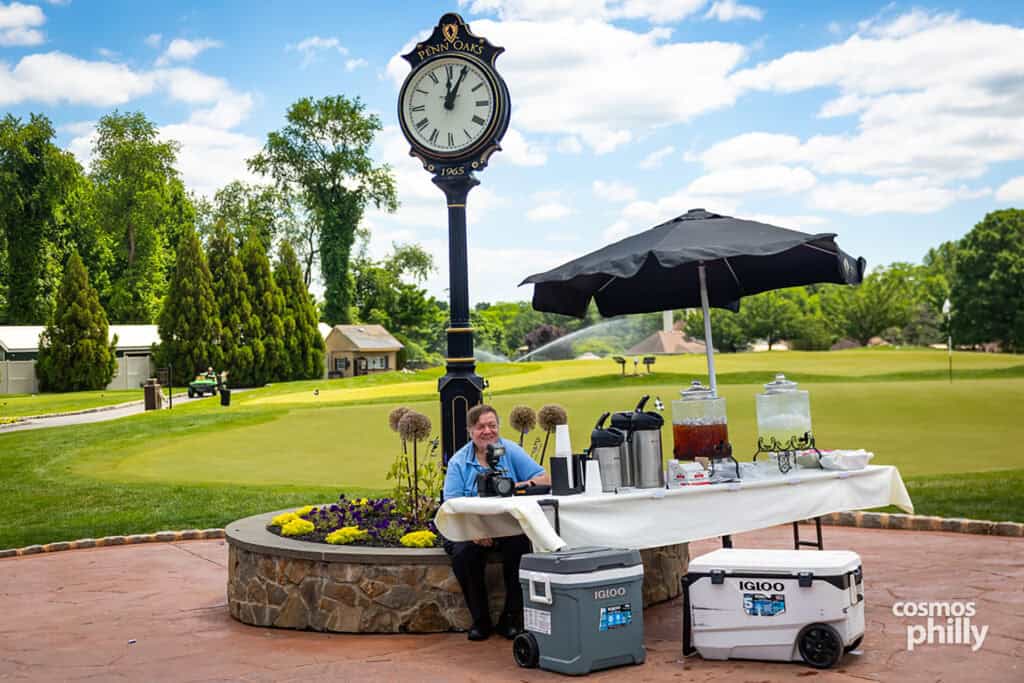 Participants, volunteers, sponsors, and guests at the St. Demetrios Greek Orthodox Church annual golf outing at Penn Oaks Golf Club in West Chester.