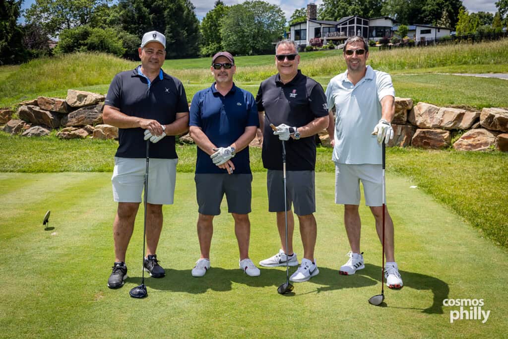 Participants, volunteers, sponsors, and guests at the St. Demetrios Greek Orthodox Church annual golf outing at Penn Oaks Golf Club in West Chester.