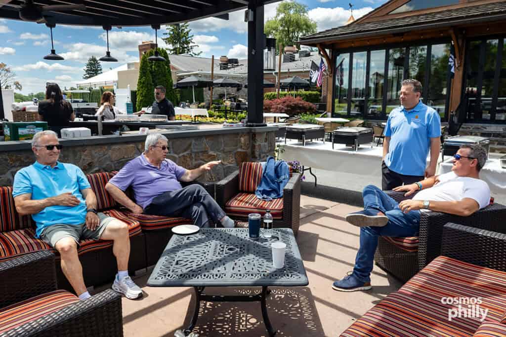 Participants, volunteers, sponsors, and guests at the St. Demetrios Greek Orthodox Church annual golf outing at Penn Oaks Golf Club in West Chester.