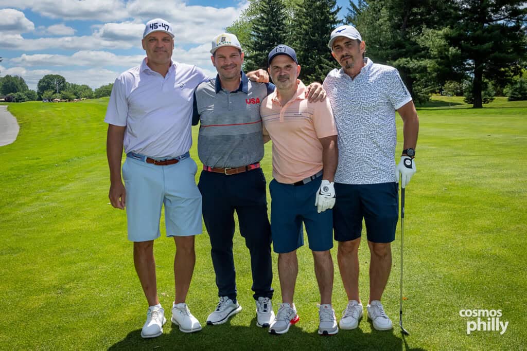 Participants, volunteers, sponsors, and guests at the St. Demetrios Greek Orthodox Church annual golf outing at Penn Oaks Golf Club in West Chester.