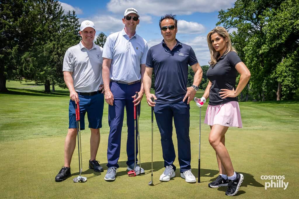 Participants, volunteers, sponsors, and guests at the St. Demetrios Greek Orthodox Church annual golf outing at Penn Oaks Golf Club in West Chester.