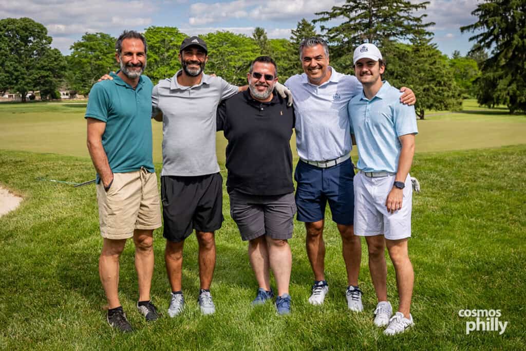 Participants, volunteers, sponsors, and guests at the St. Demetrios Greek Orthodox Church annual golf outing at Penn Oaks Golf Club in West Chester.