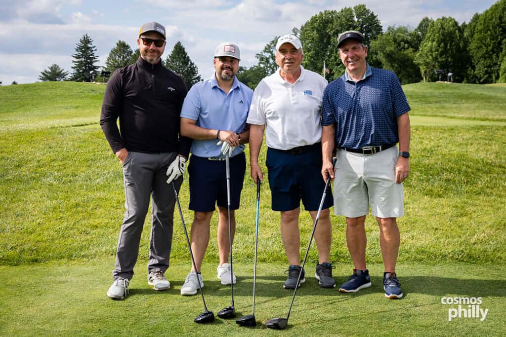 Participants, volunteers, sponsors, and guests at the St. Demetrios Greek Orthodox Church annual golf outing at Penn Oaks Golf Club in West Chester.