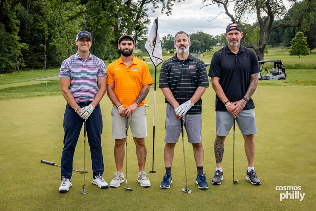 Participants, volunteers, sponsors, and guests at the St. Demetrios Greek Orthodox Church annual golf outing at Penn Oaks Golf Club in West Chester.