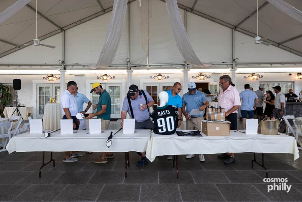 Participants, volunteers, sponsors, and guests at the St. Demetrios Greek Orthodox Church annual golf outing at Penn Oaks Golf Club in West Chester.