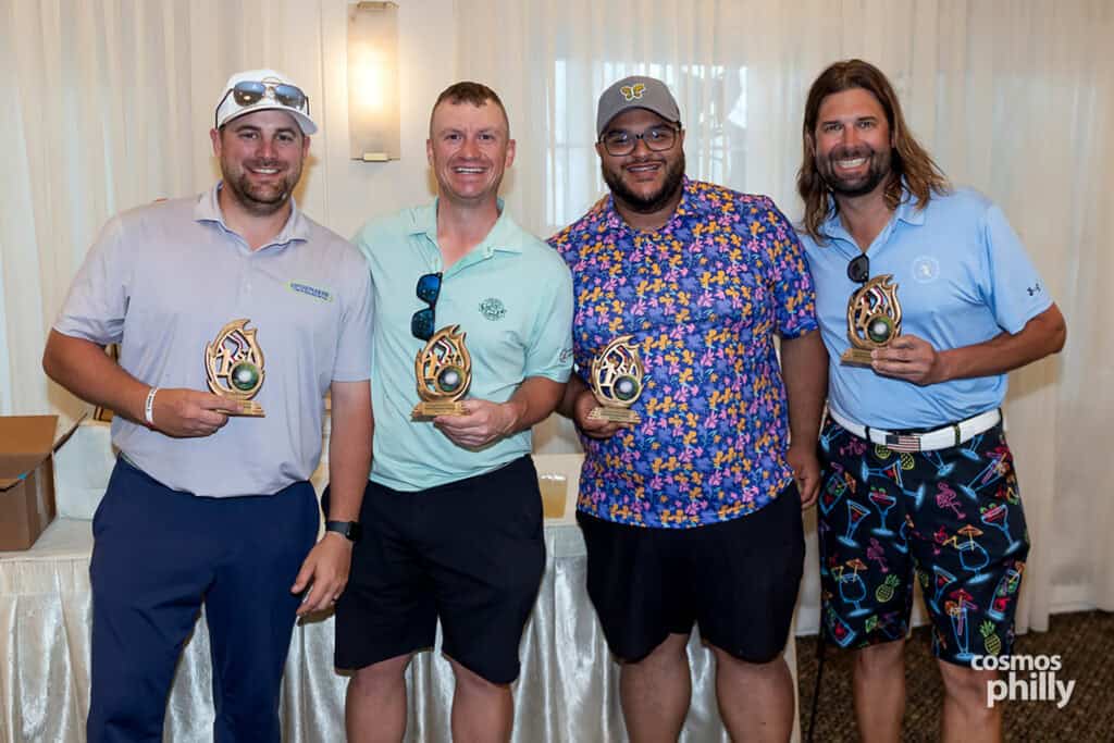 Participants, volunteers, sponsors, and guests at the St. Demetrios Greek Orthodox Church annual golf outing at Penn Oaks Golf Club in West Chester.