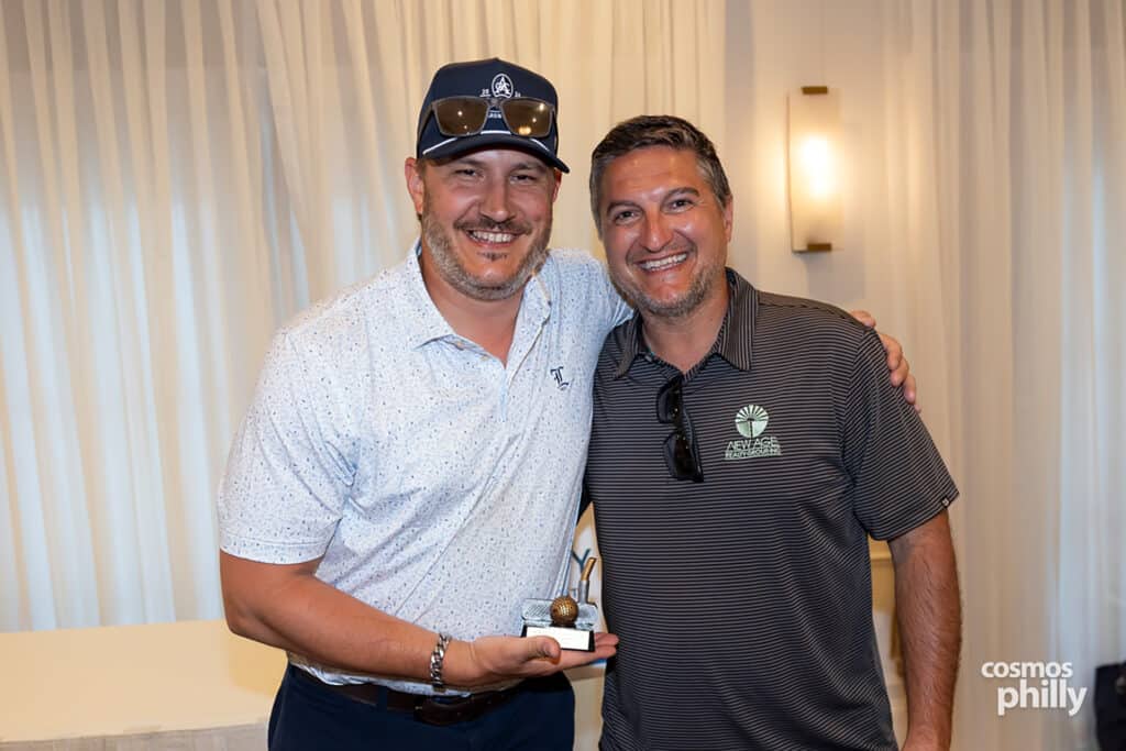Participants, volunteers, sponsors, and guests at the St. Demetrios Greek Orthodox Church annual golf outing at Penn Oaks Golf Club in West Chester.