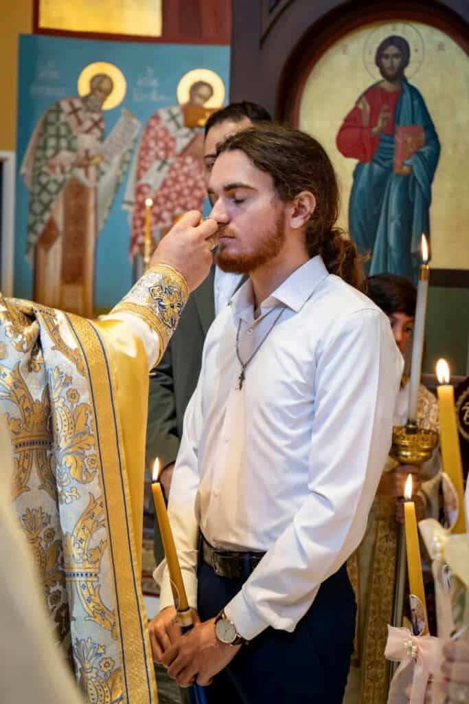 New members are welcomed into the Orthodox Christian faith at St. Thomas Greek Orthodox Church in Cherry Hill.