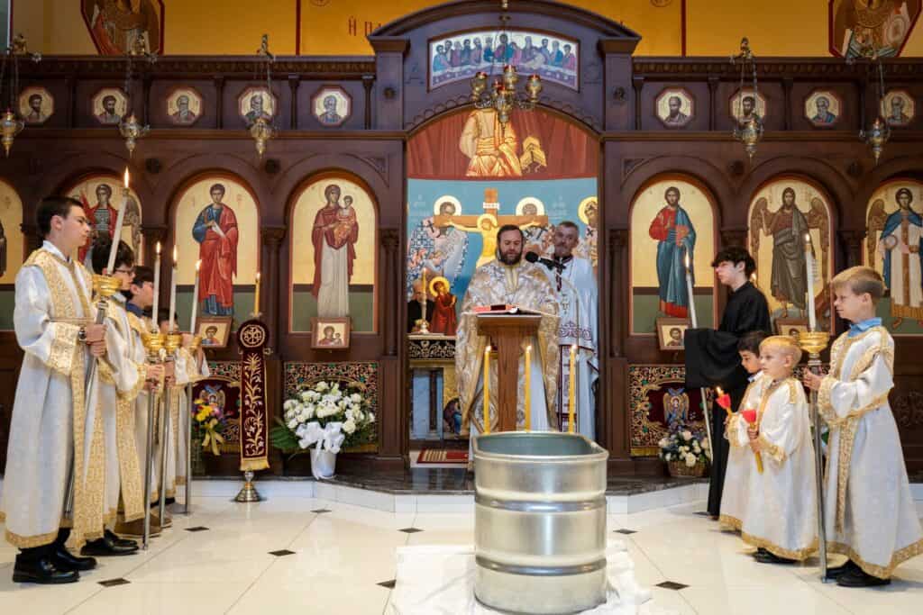 New members are welcomed into the Orthodox Christian faith at St. Thomas Greek Orthodox Church in Cherry Hill.