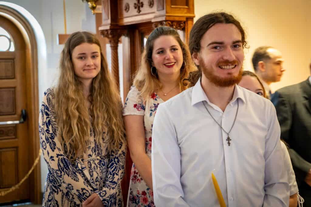 New members are welcomed into the Orthodox Christian faith at St. Thomas Greek Orthodox Church in Cherry Hill.