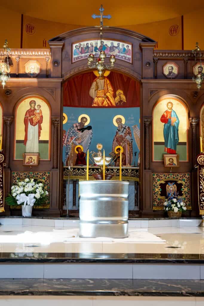 New members are welcomed into the Orthodox Christian faith at St. Thomas Greek Orthodox Church in Cherry Hill.