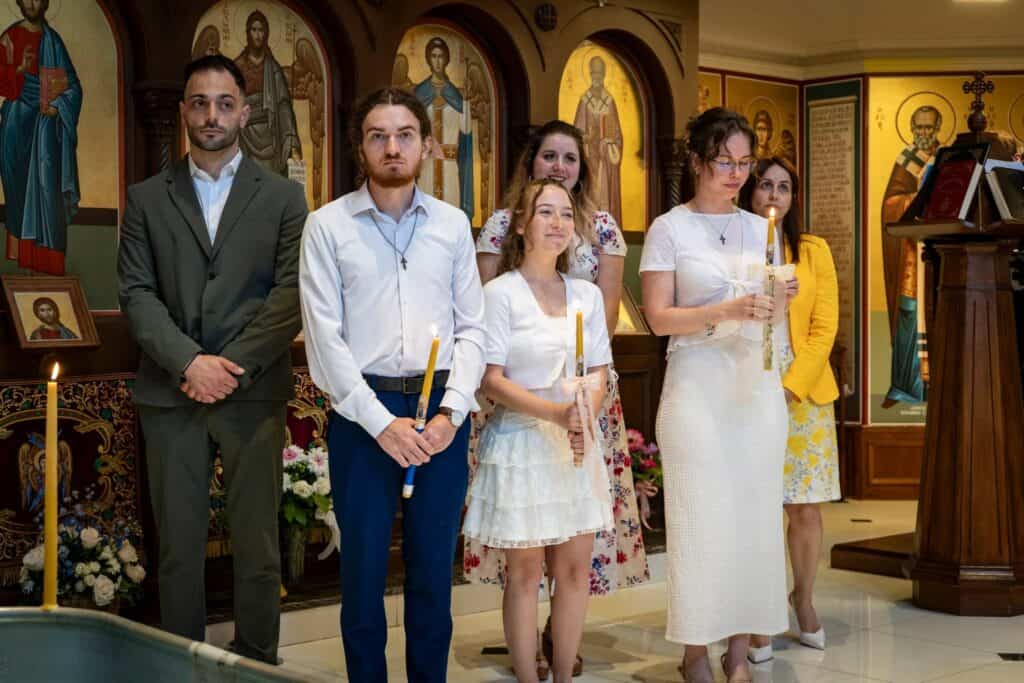 New members are welcomed into the Orthodox Christian faith at St. Thomas Greek Orthodox Church in Cherry Hill.