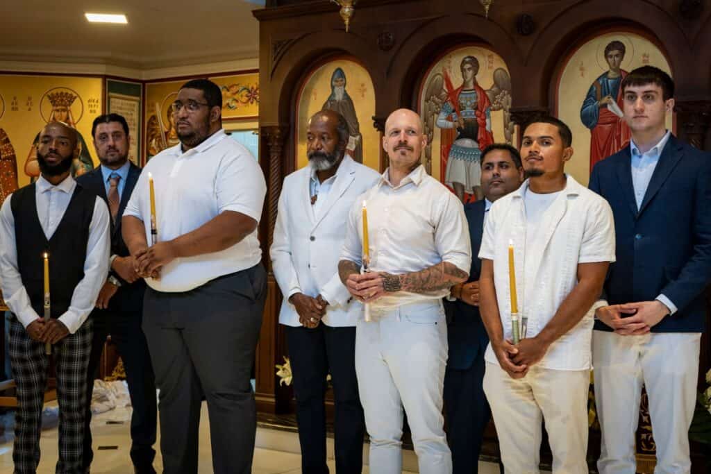 New members are welcomed into the Orthodox Christian faith at St. Thomas Greek Orthodox Church in Cherry Hill.
