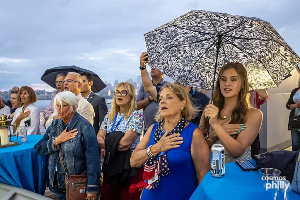 AHEPA members and guests aboard the Battleship New Jersey during the Bouzoukia on the Battleship event in Camden on July 30, 2026.