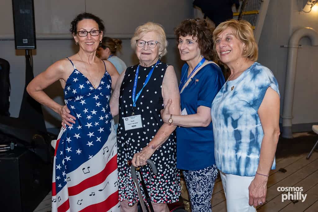 AHEPA members and guests aboard the Battleship New Jersey during the Bouzoukia on the Battleship event in Camden on July 30, 2026.