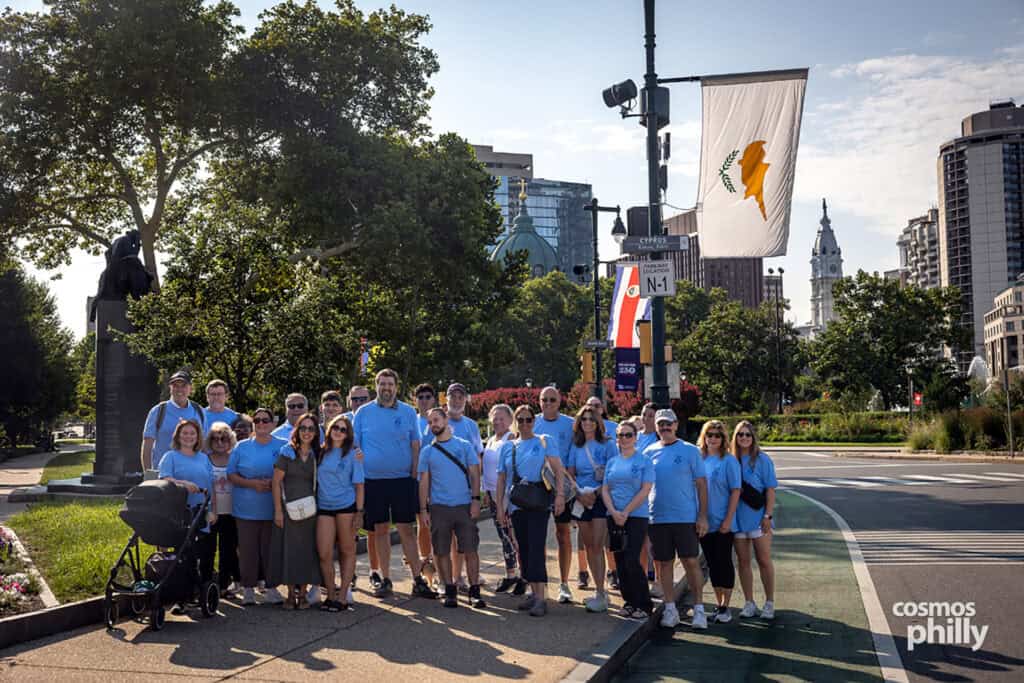 Participants in the 2026 AHEPA Cooley’s Anemia Walk along Philadelphia’s Benjamin Franklin Parkway