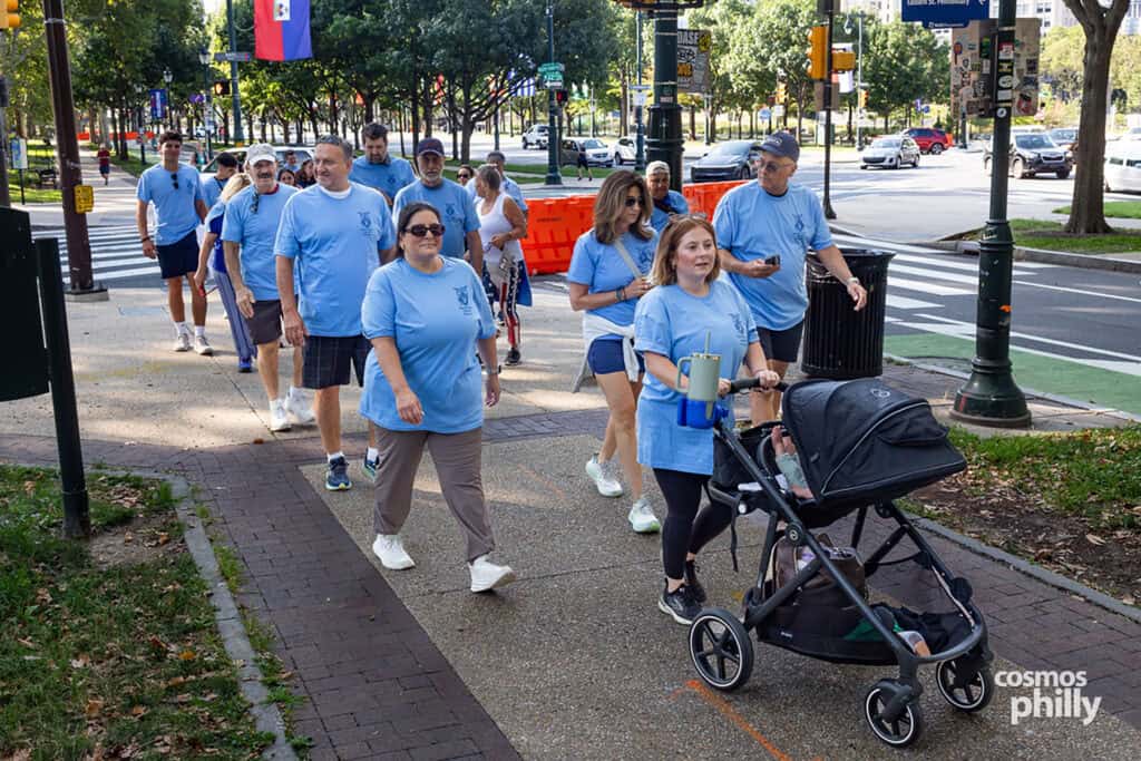 Participants in the 2026 AHEPA Cooley’s Anemia Walk along Philadelphia’s Benjamin Franklin Parkway