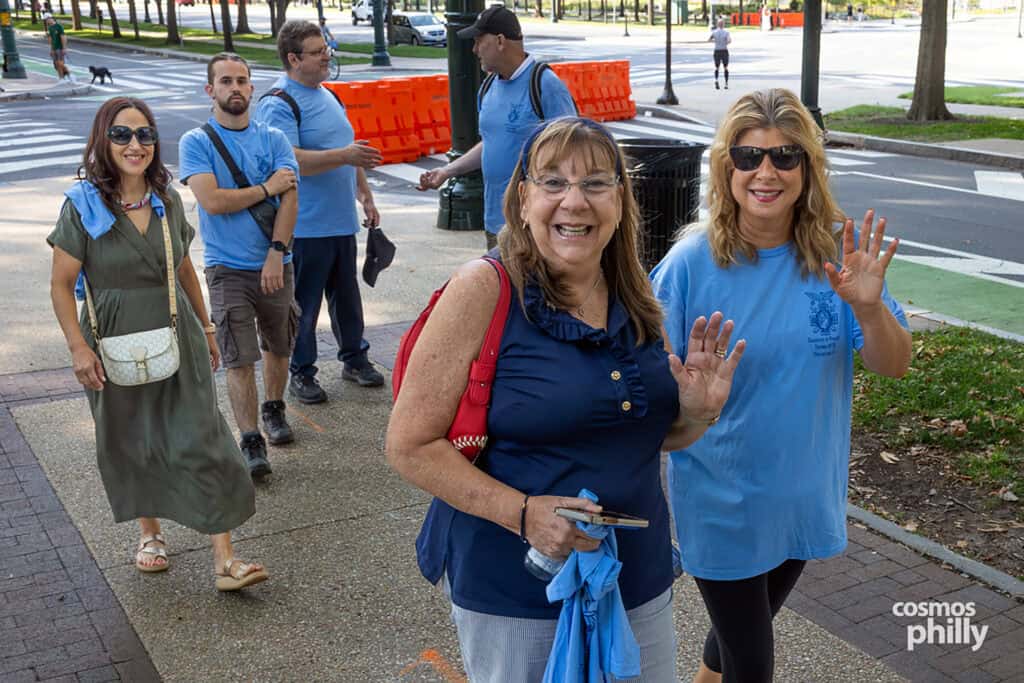Participants in the 2026 AHEPA Cooley’s Anemia Walk along Philadelphia’s Benjamin Franklin Parkway