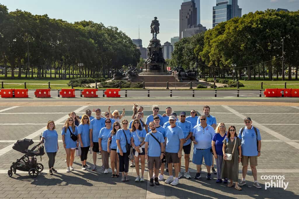 Participants in the 2026 AHEPA Cooley’s Anemia Walk along Philadelphia’s Benjamin Franklin Parkway