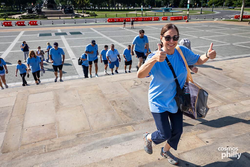 Participants in the 2026 AHEPA Cooley’s Anemia Walk along Philadelphia’s Benjamin Franklin Parkway