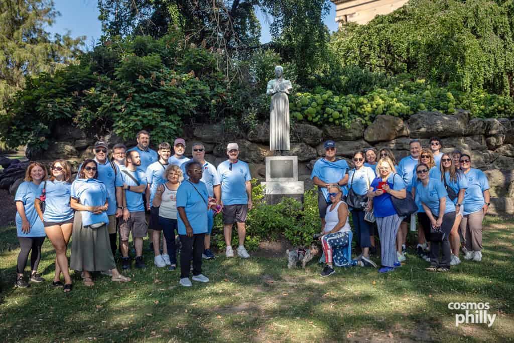 Participants in the 2026 AHEPA Cooley’s Anemia Walk along Philadelphia’s Benjamin Franklin Parkway