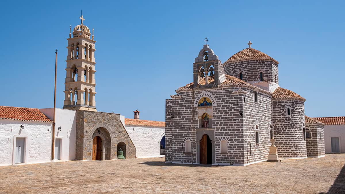 Prophet Elias Monastery on the Greek island of Hydra