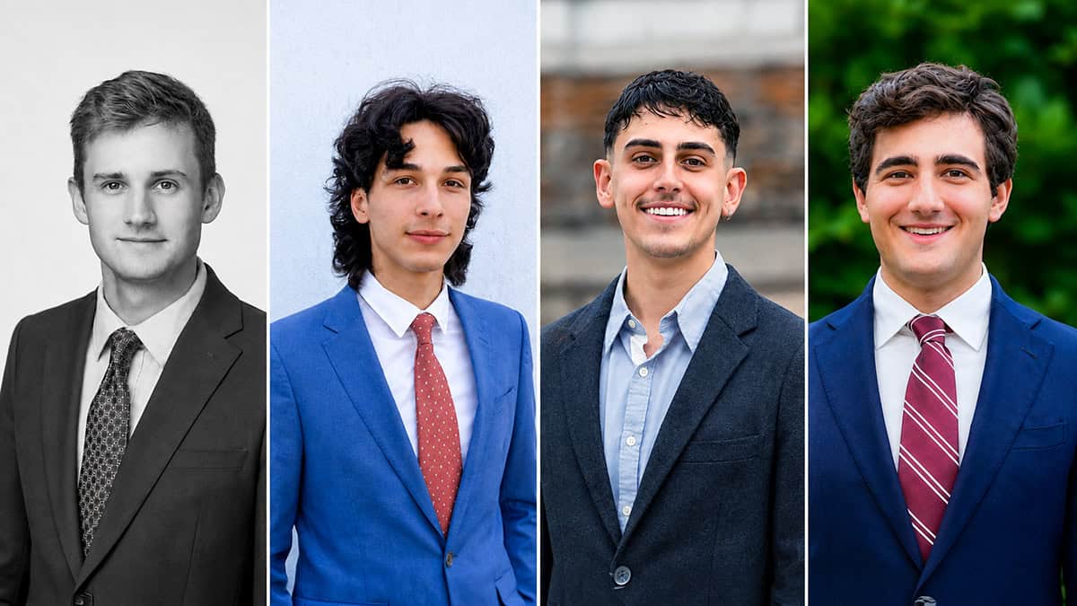 AHI 2026 summer interns Bram Rawlings, Nicholas Contos, Noe Kourtzidis and Spyridon Kass.