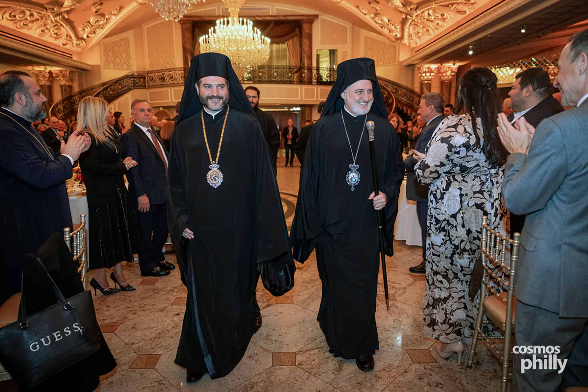 Archbishop Apostolos and Archbishop Elpidophoros at a Greek Orthodox Metropolis of New Jersey gala