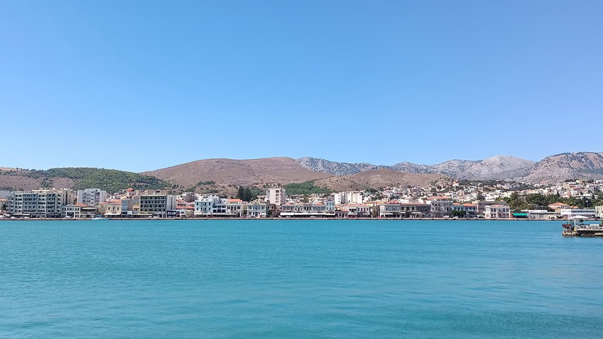 View of Chios port in the eastern Aegean