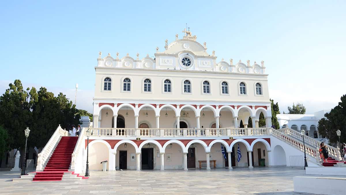Panagia Evangelistria church complex on Tinos, Greece