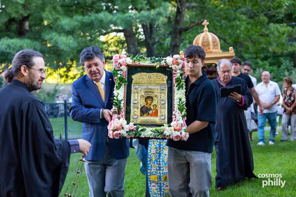 Faithful Gather for Great Vespers and Paniyiri at Panagia Soumela
