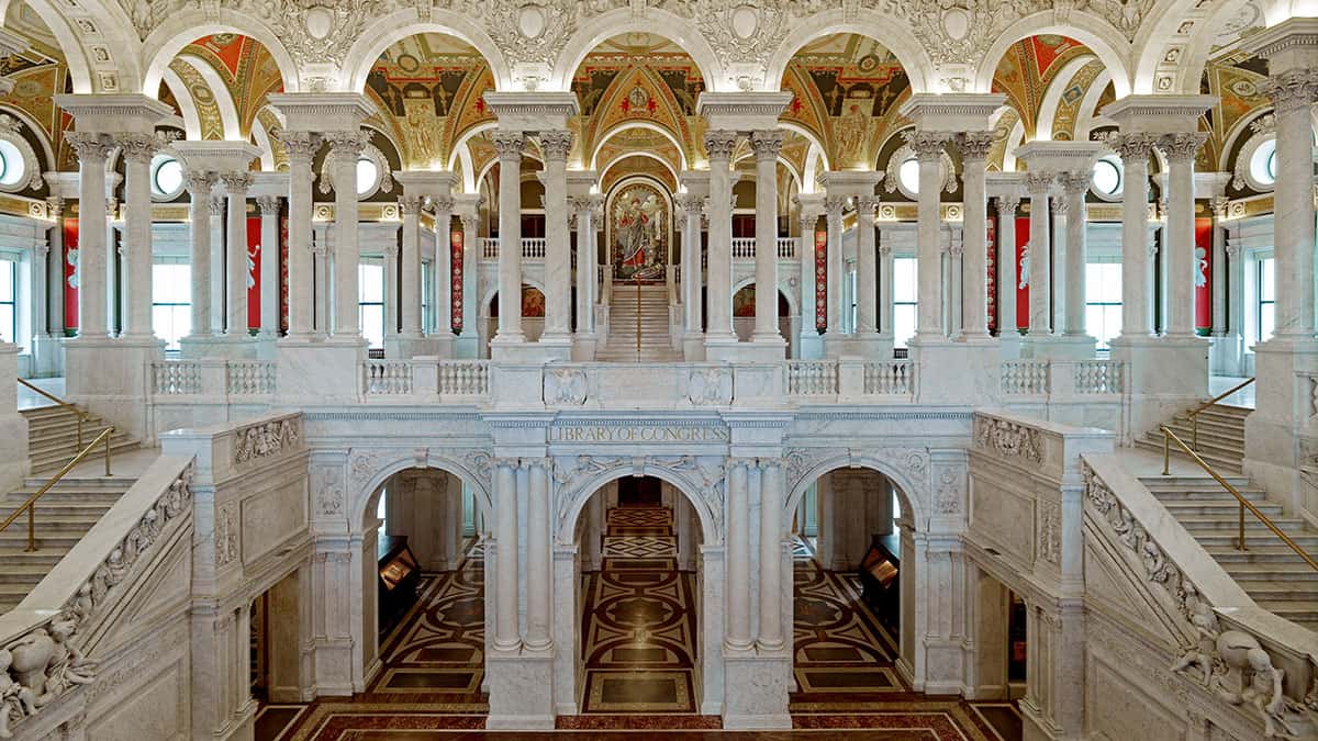 Great Hall of the Library of Congress in Washington, D.C.