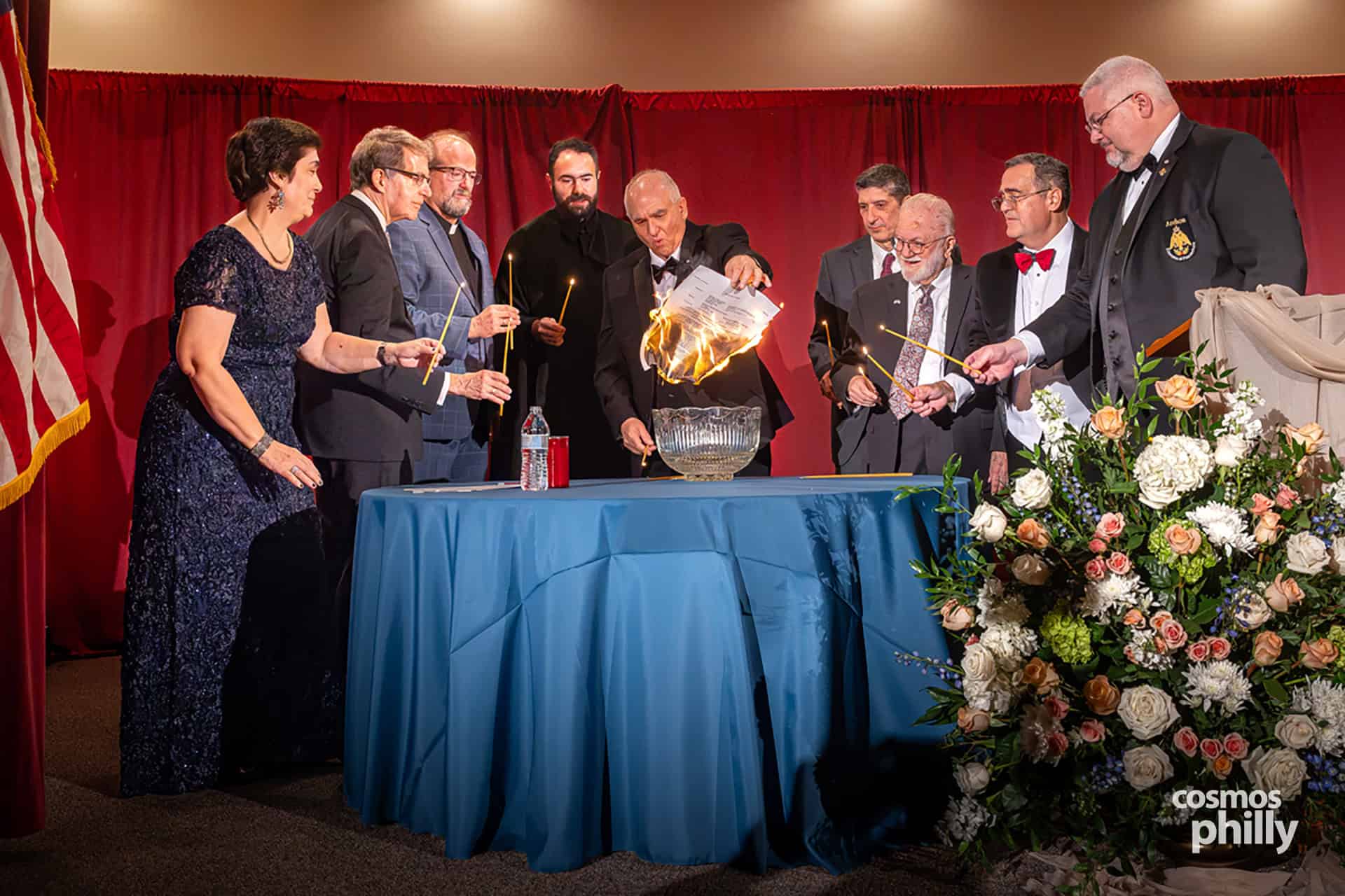 St. Sophia Greek Orthodox Church 45th anniversary and mortgage burning celebration in Jeffersonville, Pennsylvania