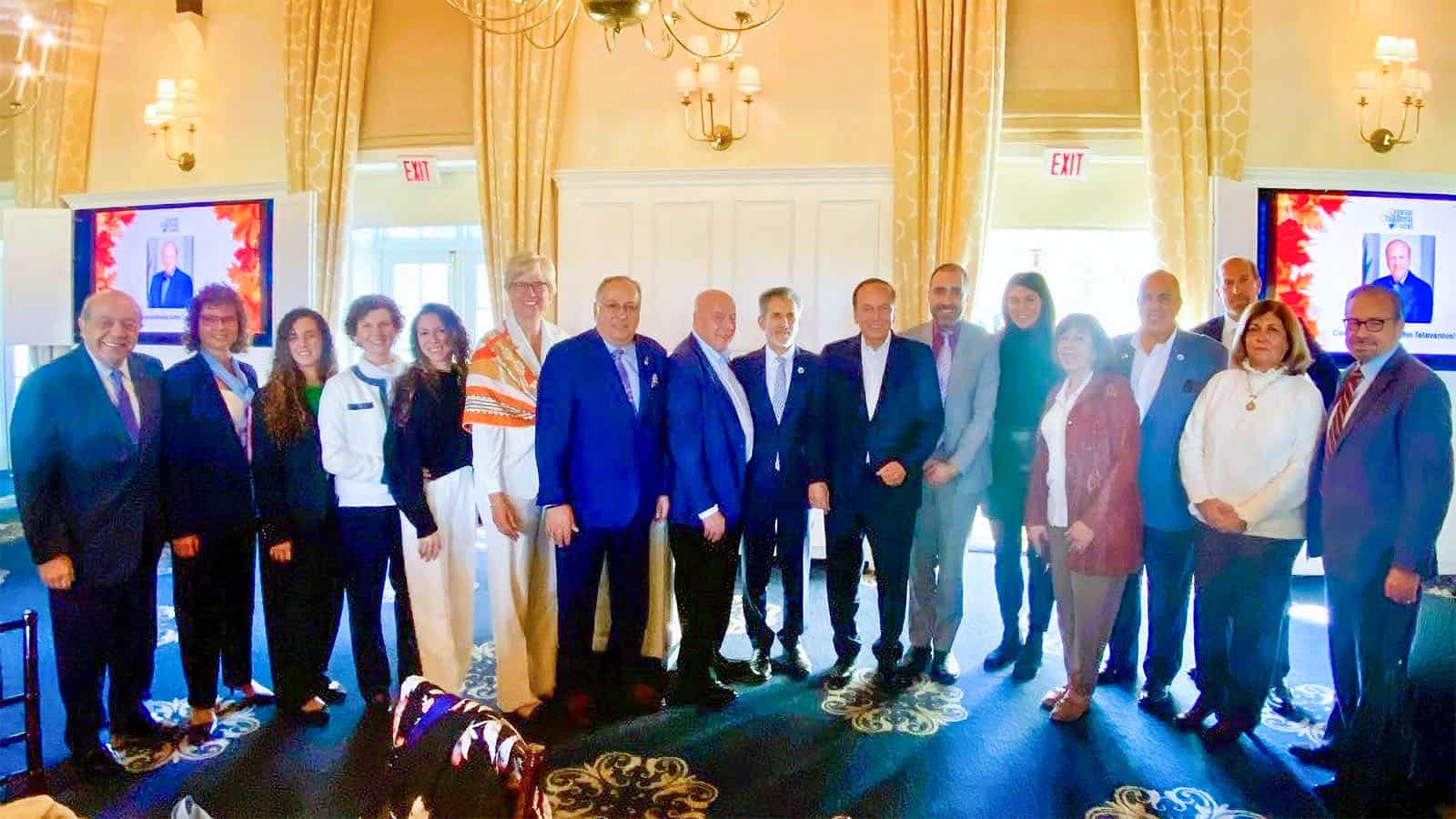 Group of attendees posing at the Cyprus Children’s Fund’s 2026 Harvest Champagne Brunch in Edison, New Jersey.